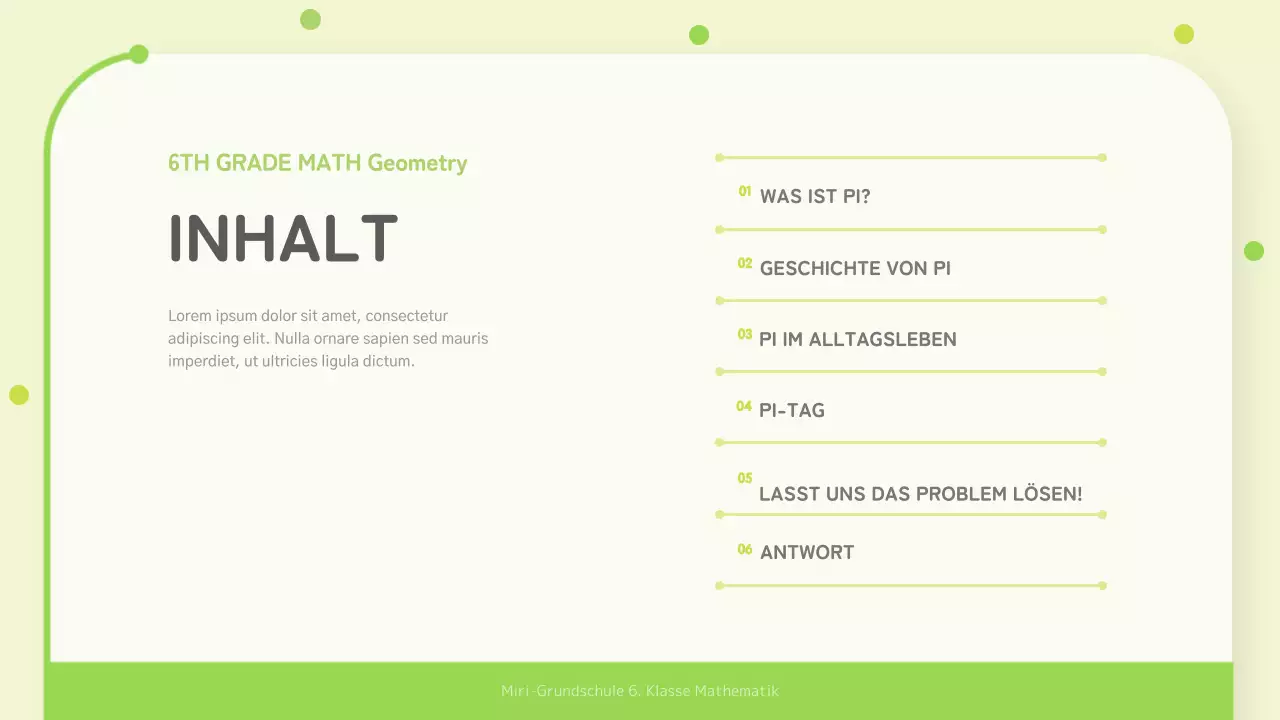 Umfang und Seitenlänge für Chartreuse