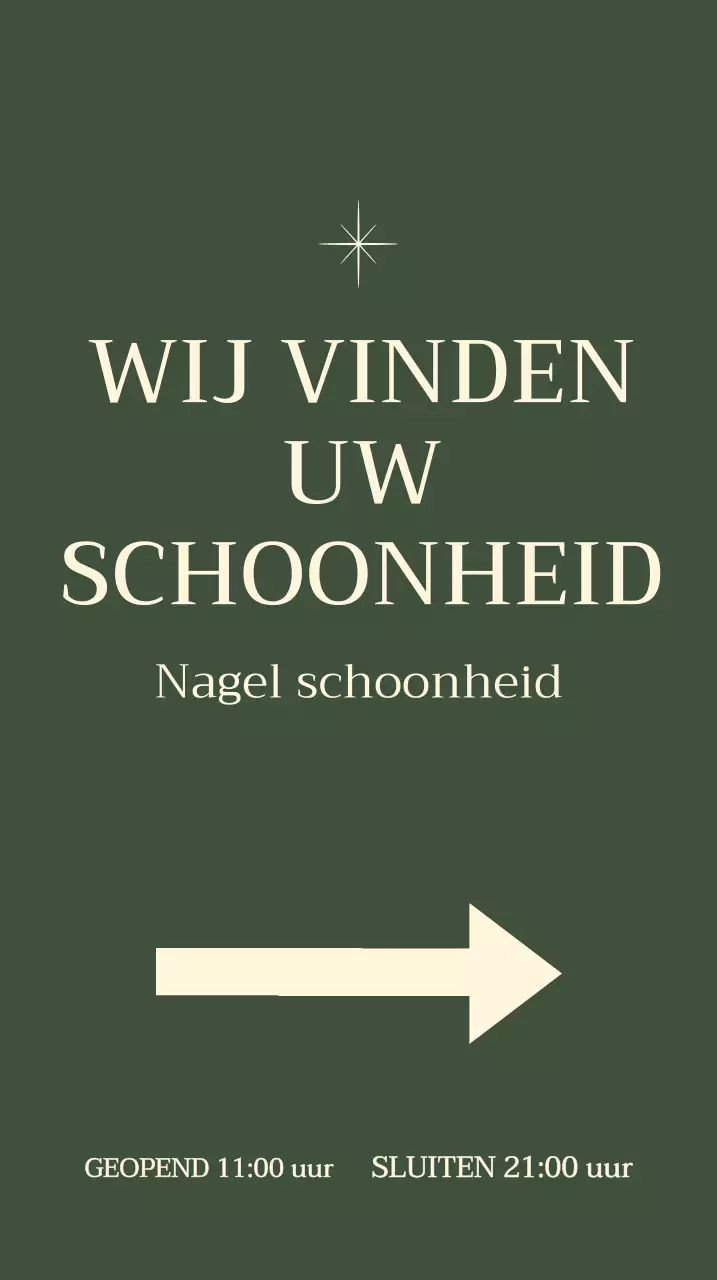 Spijker teken met ster illustratie op groene achtergrond