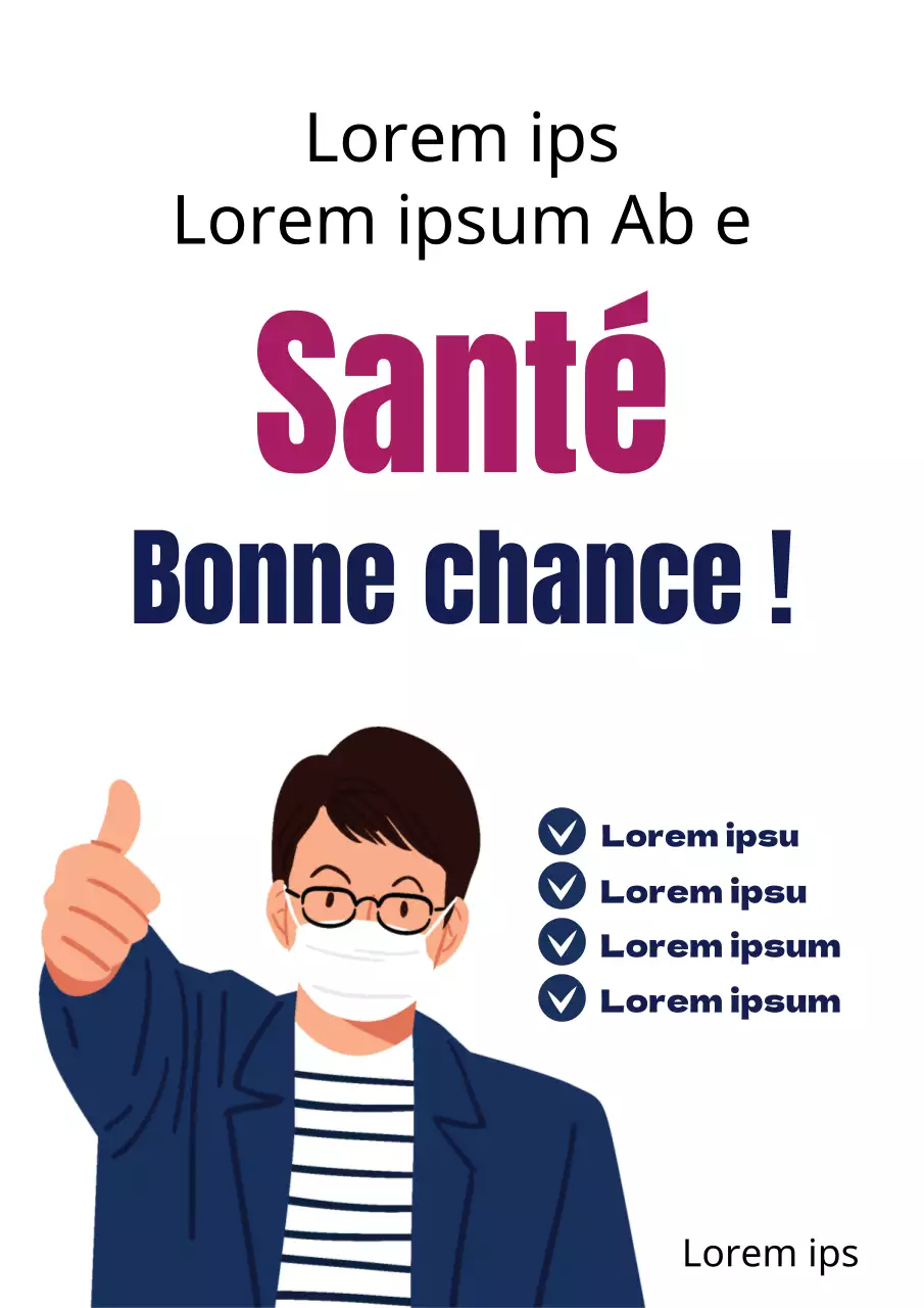 Dépliant simple, blanc, pour une campagne de prévention des virus
