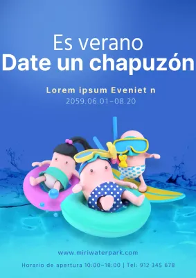 Cartel del parque acuático