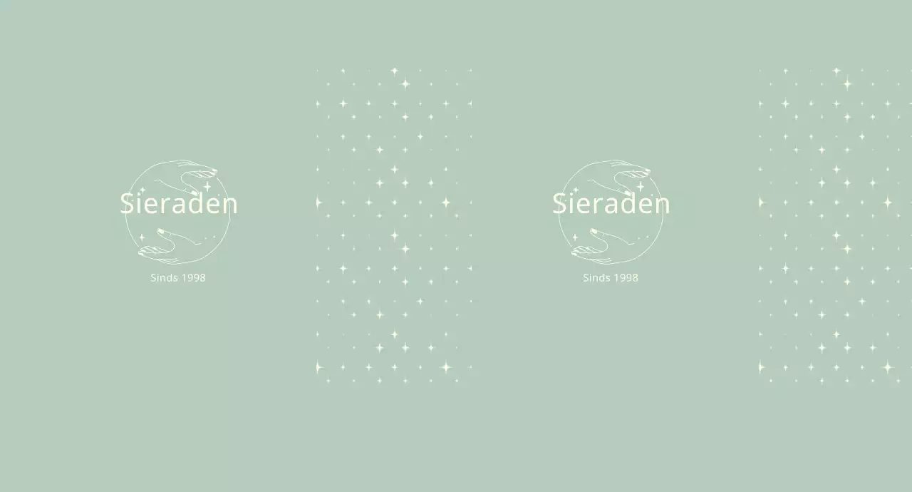 Blauwe strakke lijnen geïllustreerde sieraden