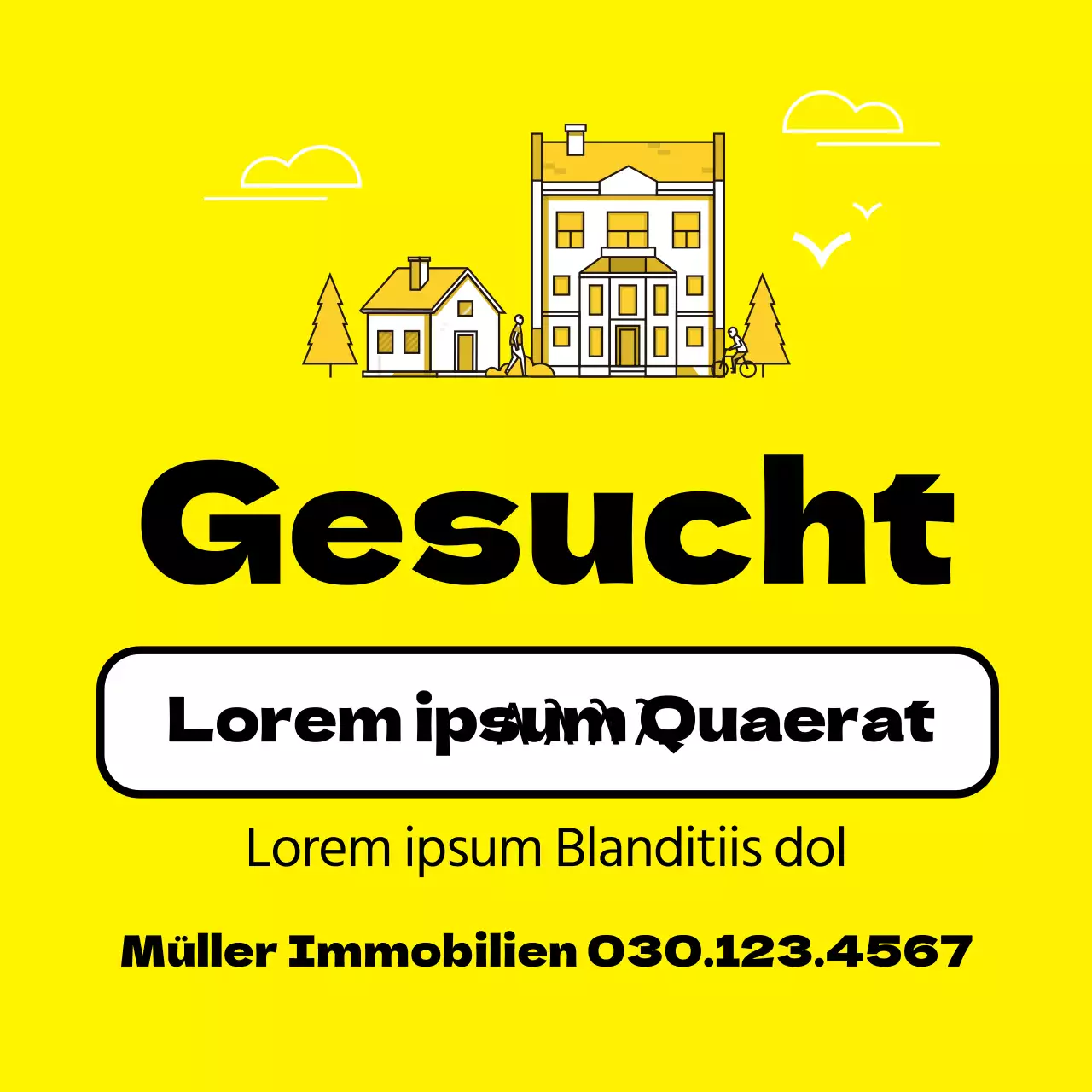 Gelbe Immobilie zu verkaufen