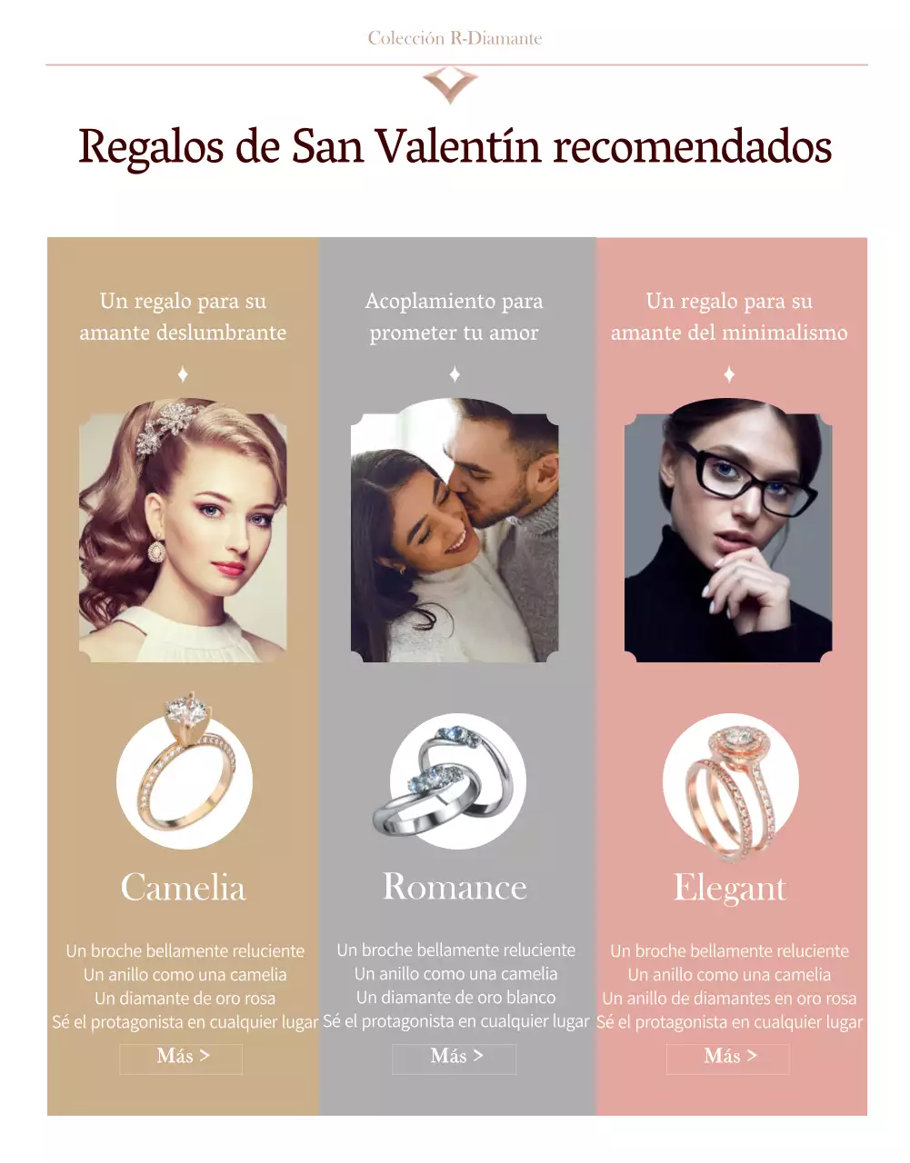 Día Blanco Anillo de Diamantes Regalo Promoción