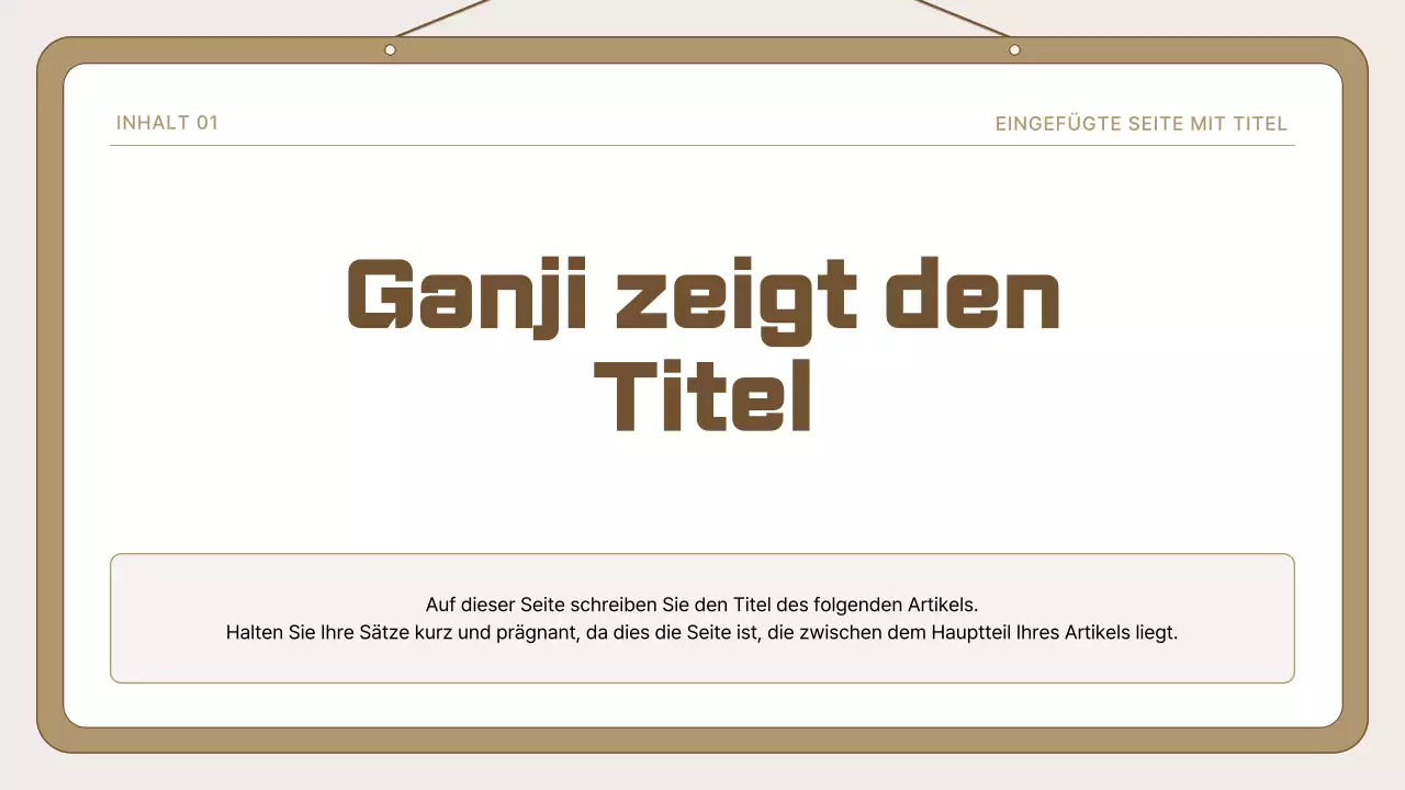 Leitfaden für Beige Einfache Präsentation