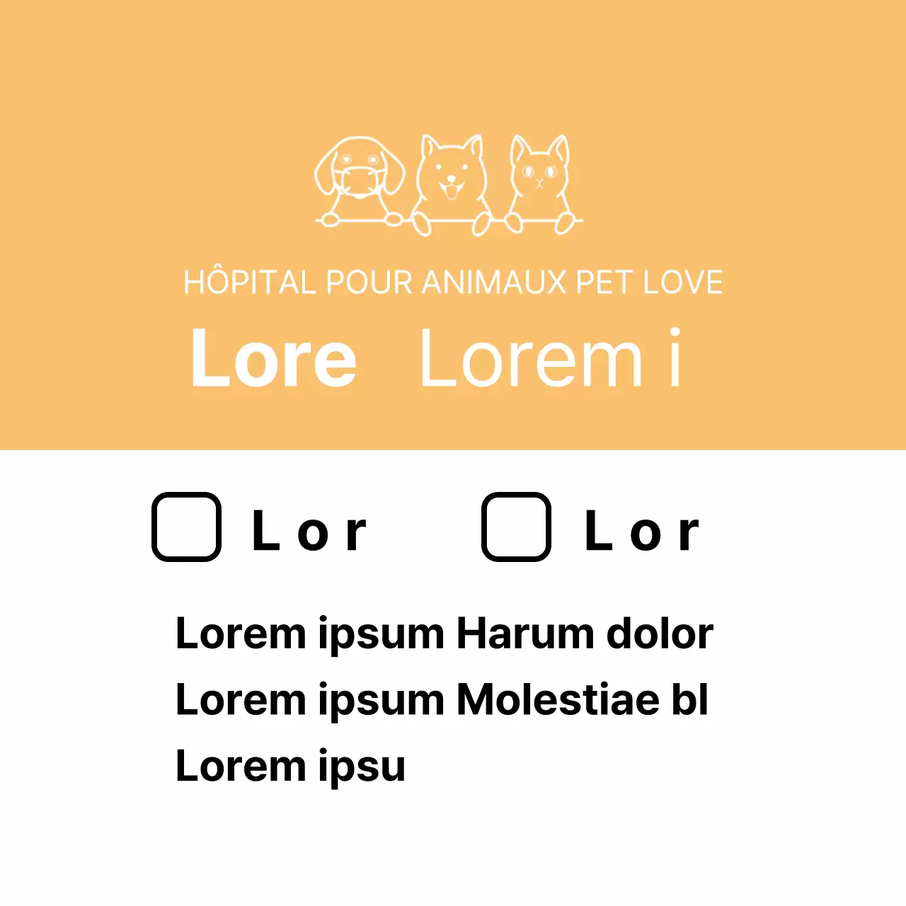 Yellow Simple Veterinary Care