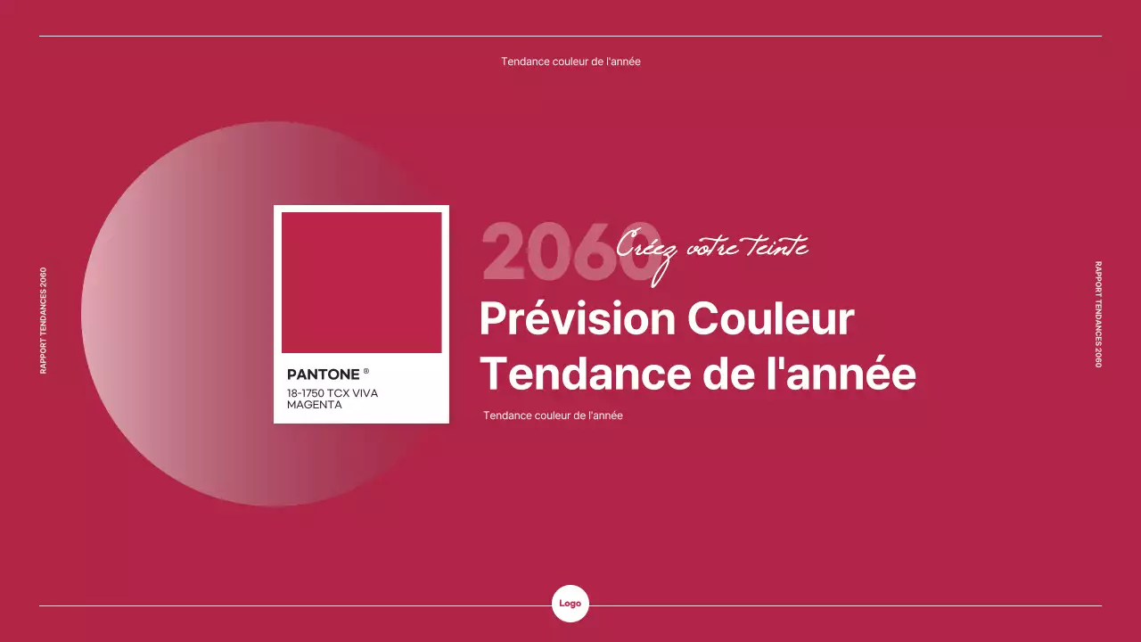 Thème du rapport sur les tendances du marketing avec puce de couleur rose
