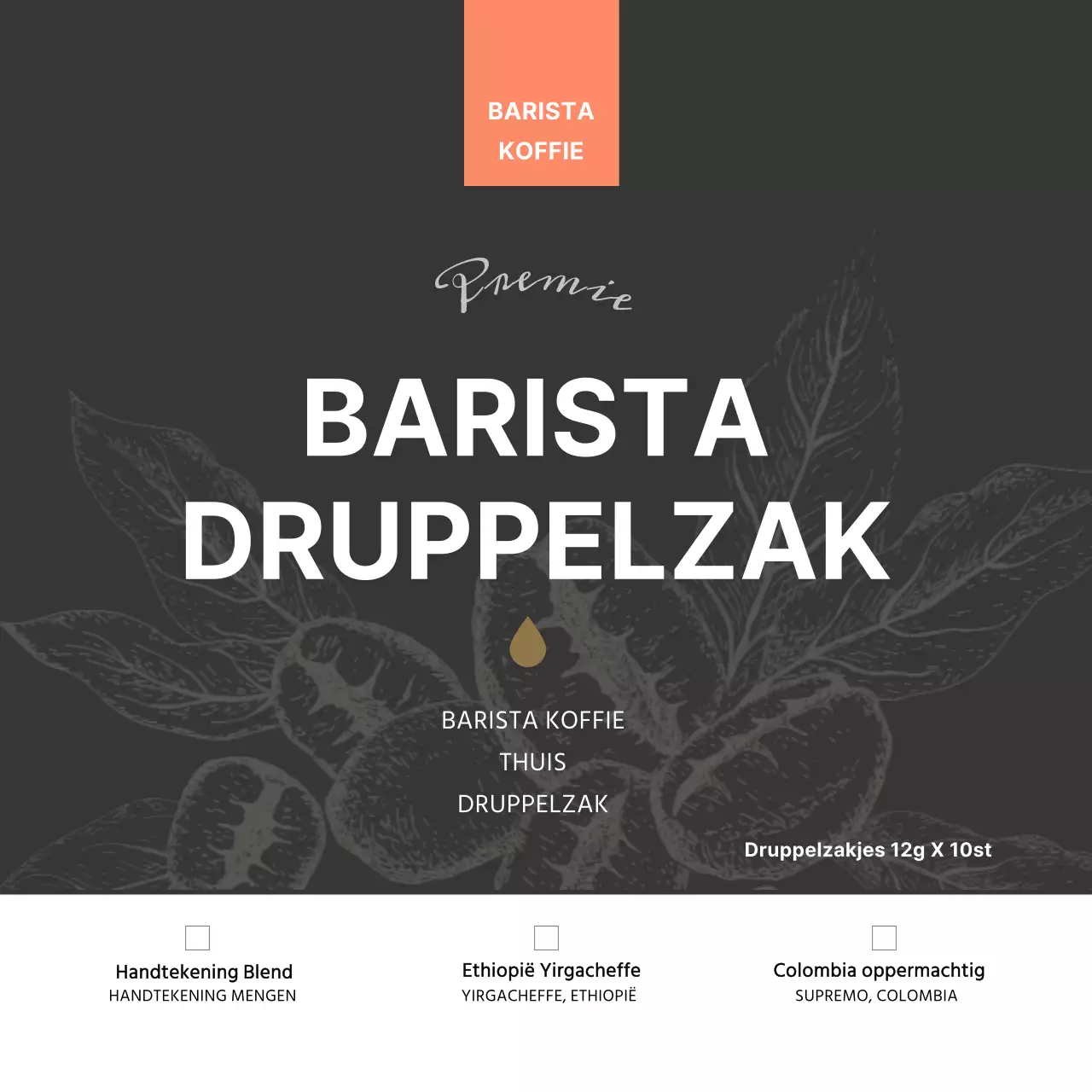 Brown Bean Illustratie Café Product Informatie KaartPostkaart