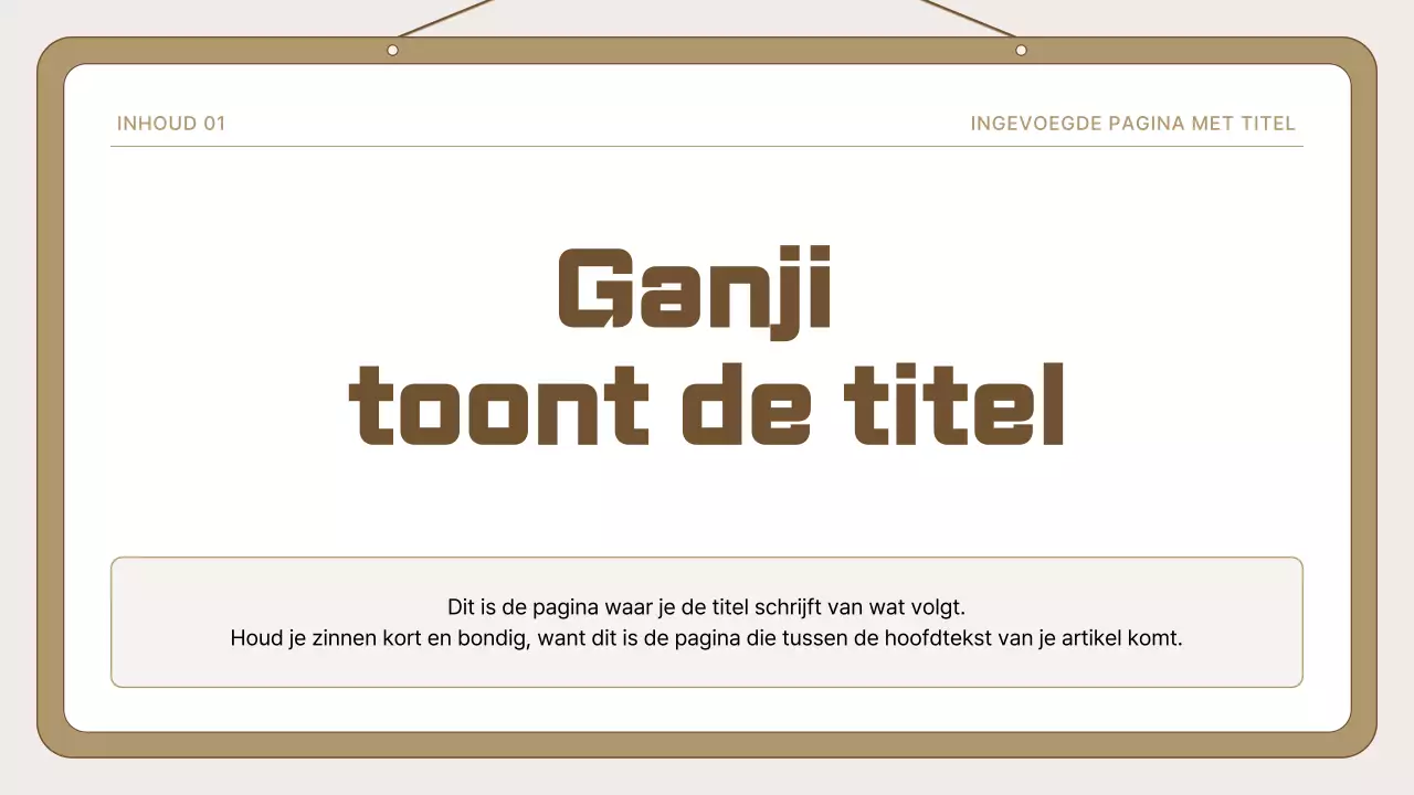 Gids voor Beige Eenvoudige Presentatie