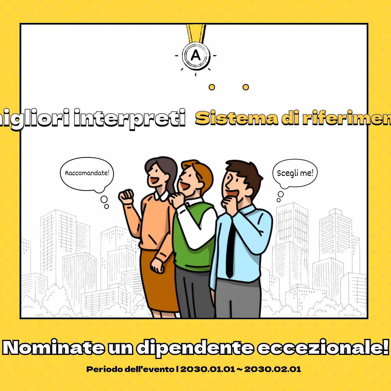 Un semplice post di intervista per lavoratori gialli e grigi