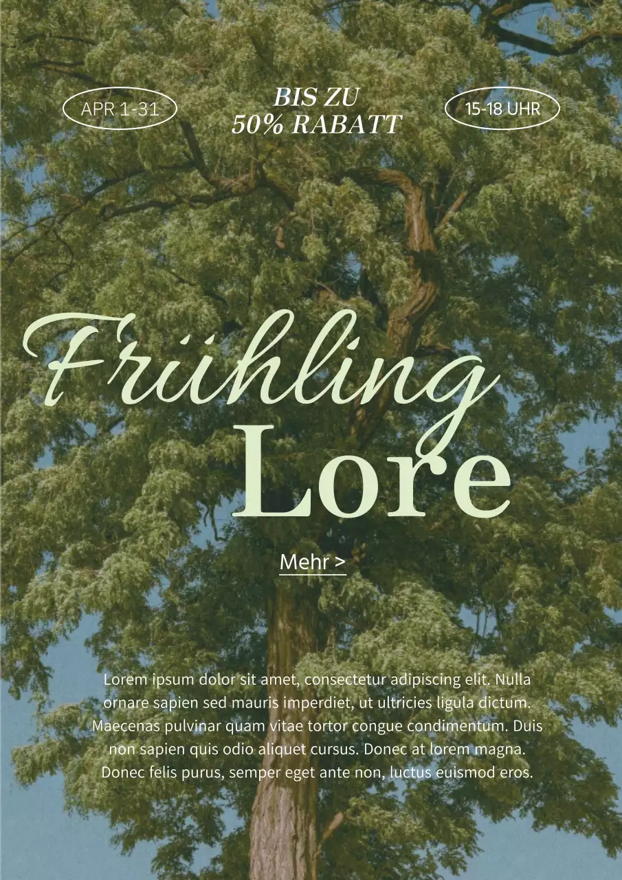 Ein klassisches Frühlingsereignis in Grün und Hellblau