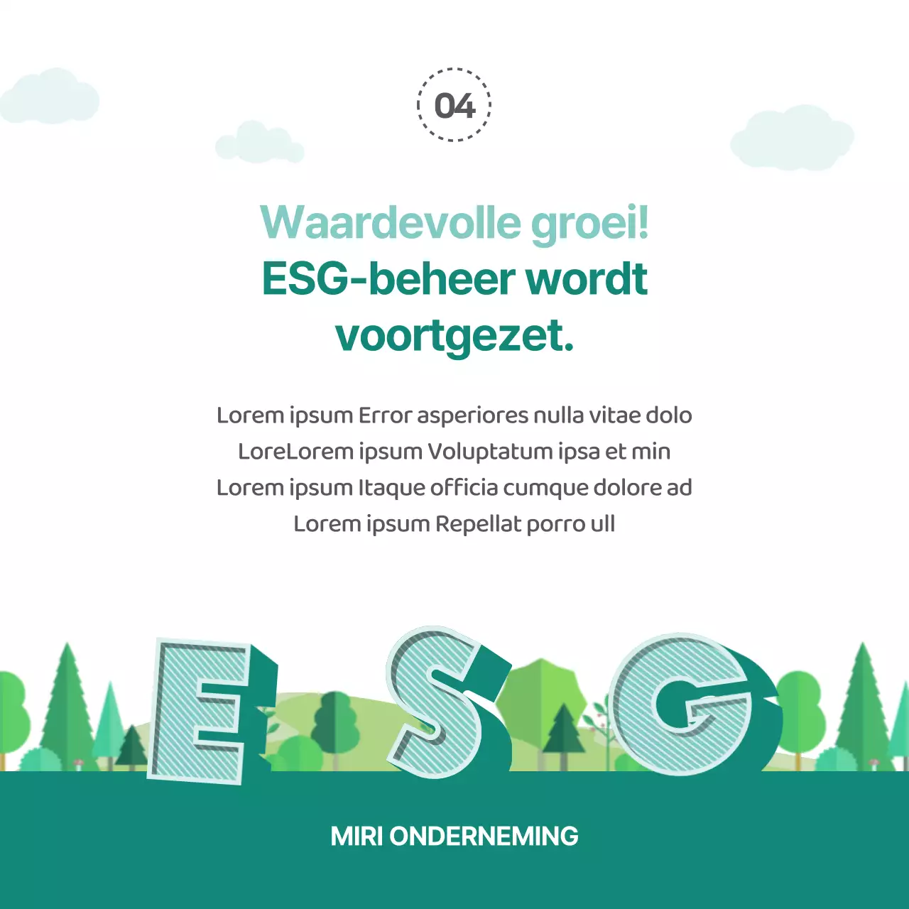 Groene illustraties benadrukken Inleiding tot ESG-beheer