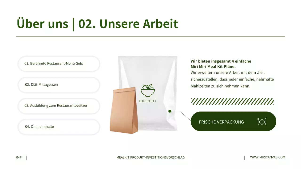 Investitionsvorschläge für graue Mühlenprodukte in grün