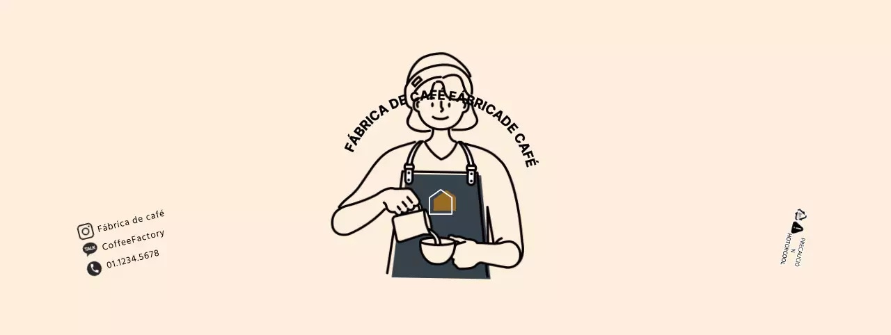 Portavasos de cafetería Simple Baristylist en beige