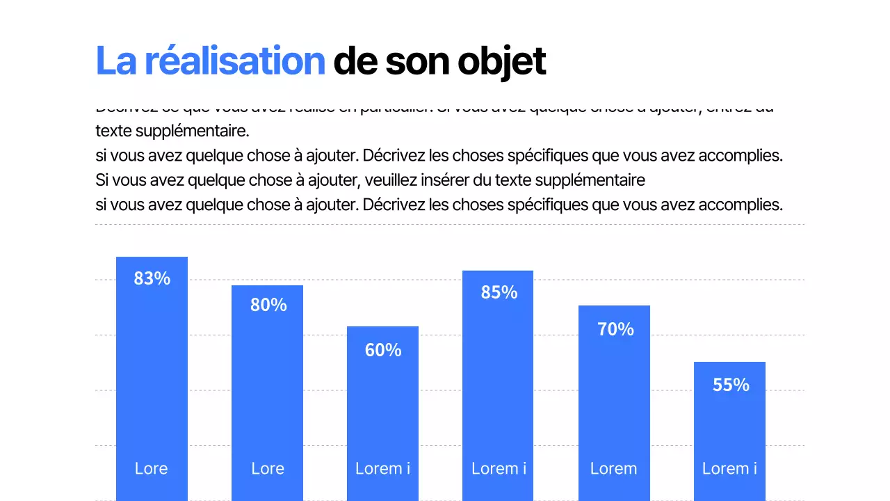Conception d'un diagramme à barres bleu et simpleInfographies