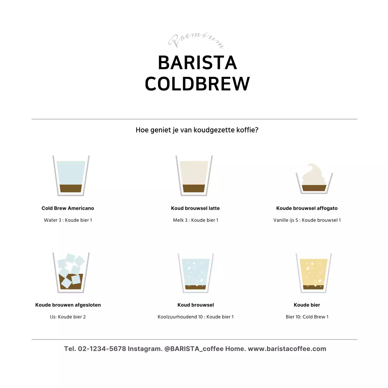 Brown Bean Illustratie Café Product Ansichtkaart