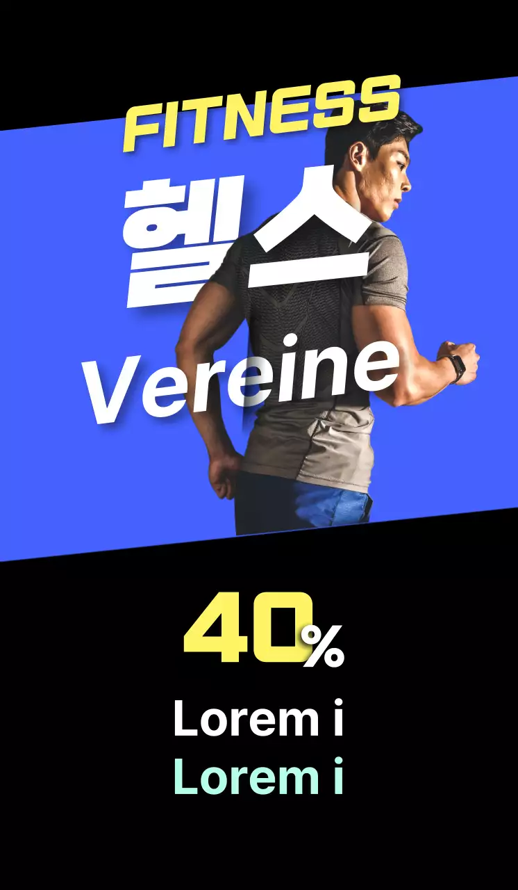 Fitnessstudio-Angebote in Blau und Schwarz