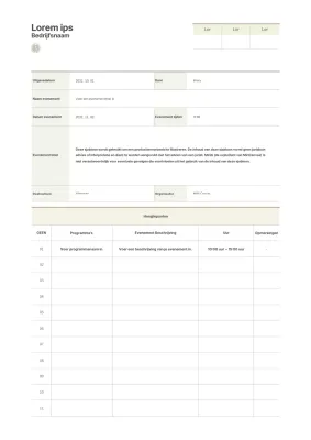 Eenvoudige bruine evenementenplanner