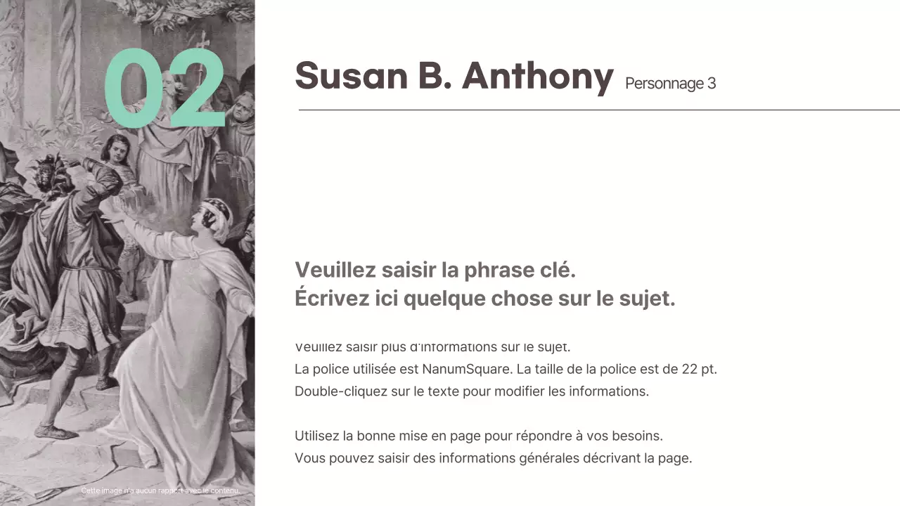  Présentation d'un concept discret pour une mission mondiale sur le droit de vote des femmes
