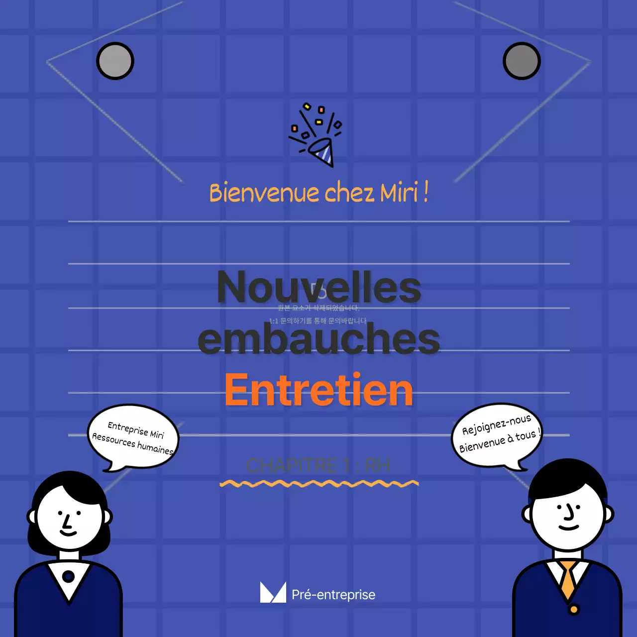 Cartes de visite sur fond bleuNews