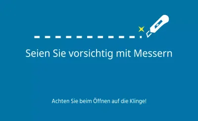 Seien Sie vorsichtig mit Messern