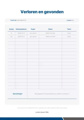 Een strak concept in marineblauw en grijs Gevonden voorwerpen