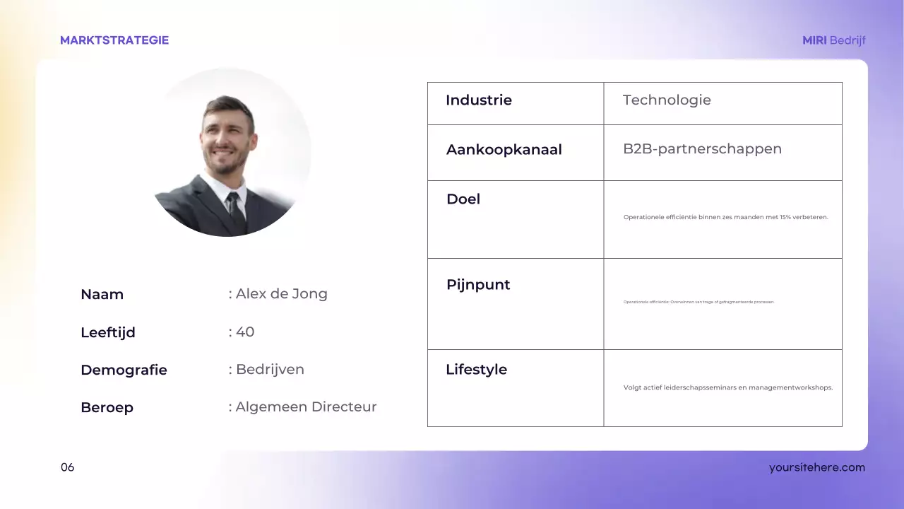 presentatie paarse moderne strategie