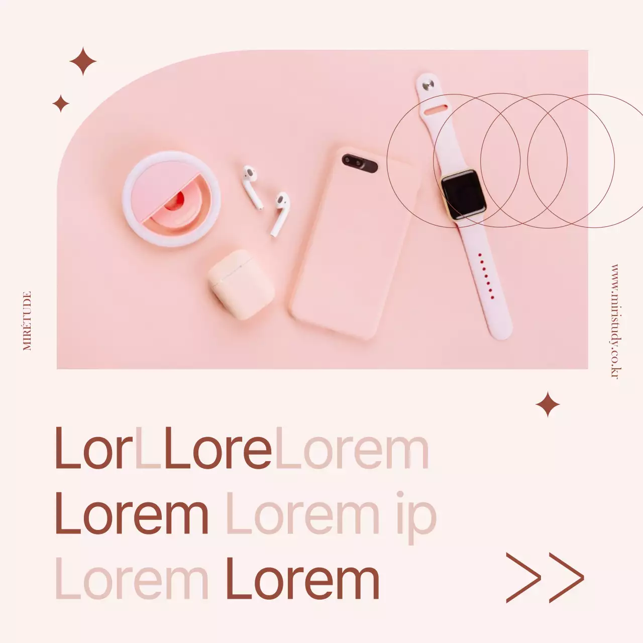 Promouvoir les articles-cadeaux électroniques roses