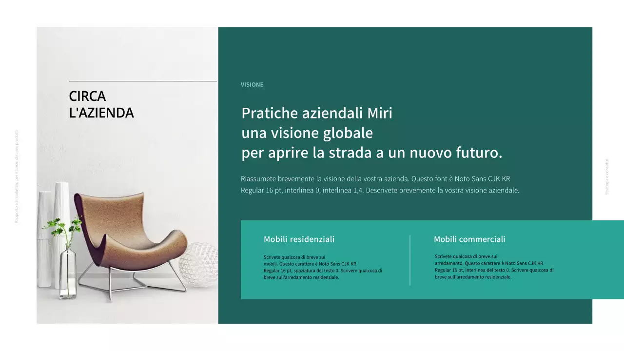 Piano di marketing online per i mobili verde scuro