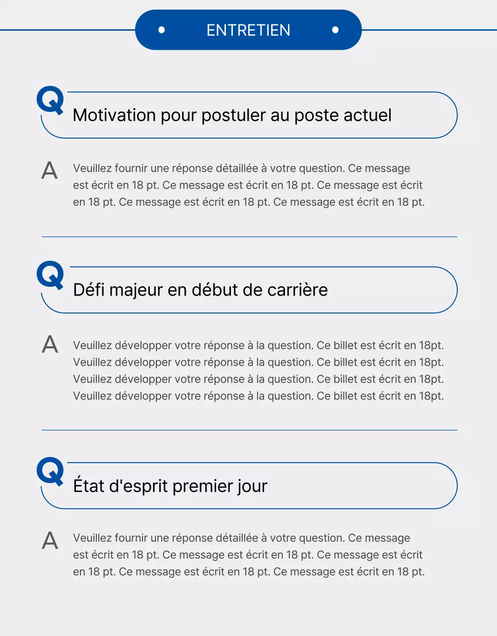 Page d'accueil des nouveaux employés de l'entreprise bleue