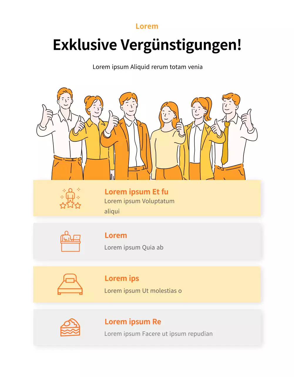 Saubere orangefarbene Stellenausschreibungen