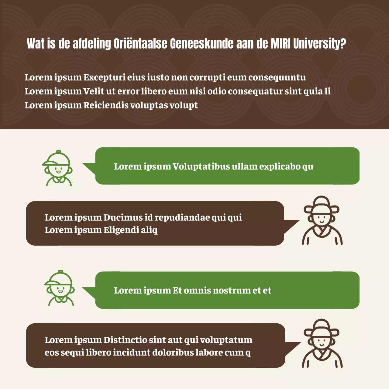 Inleiding tot de Chinese Geneeskunde Illustratie Concept in Bruintinten