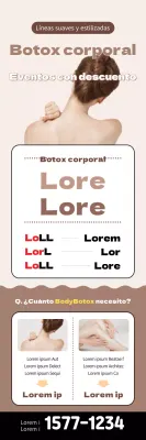 Banner promocional de cirugía plástica con retrato marrón y sencillo