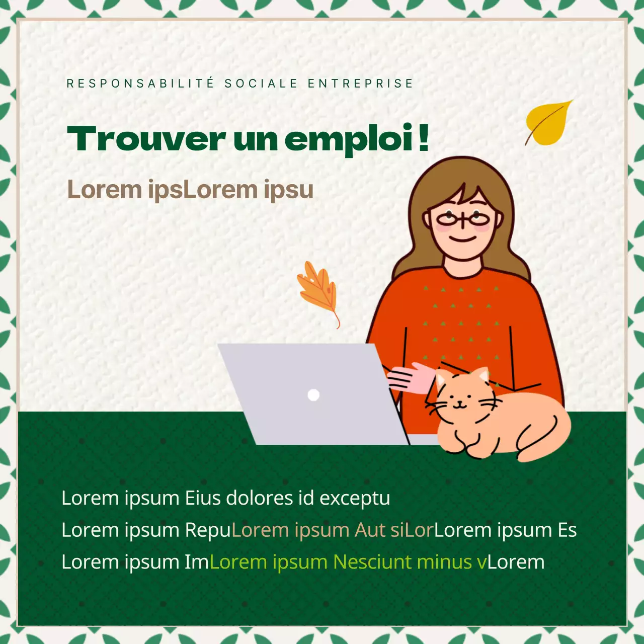 Promouvoir la responsabilité sociale des entreprises avec des textures vertes et brunes