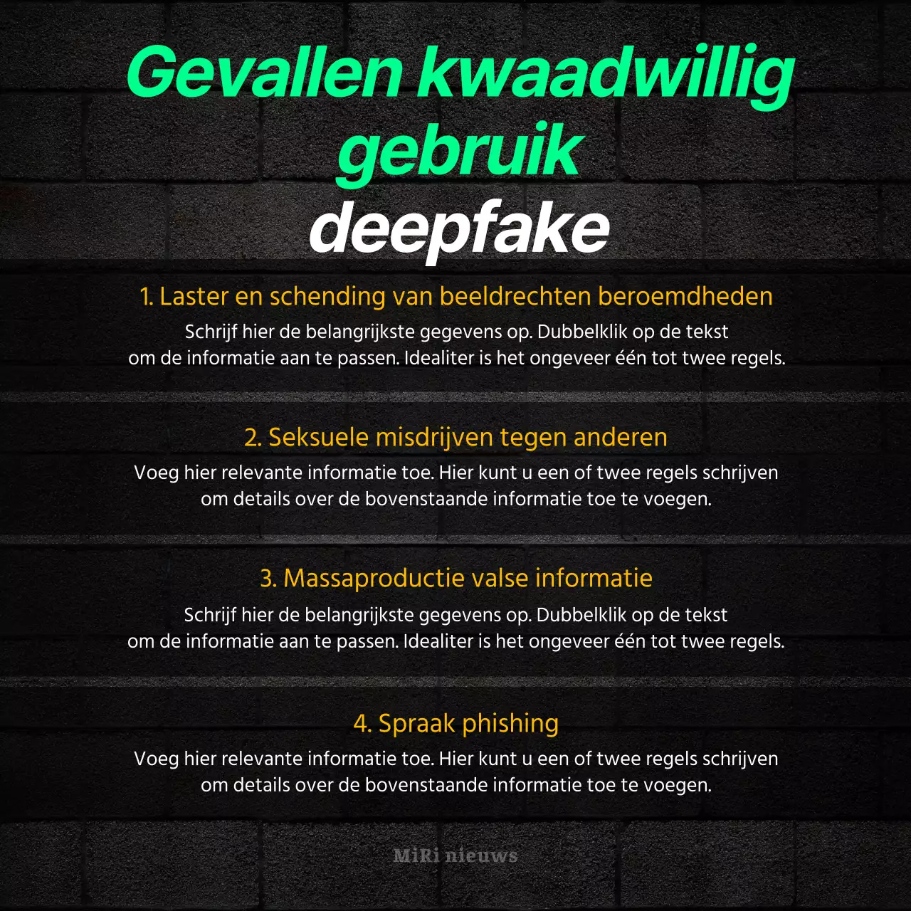 Deepfake misdaad in zwart-wit CardNews