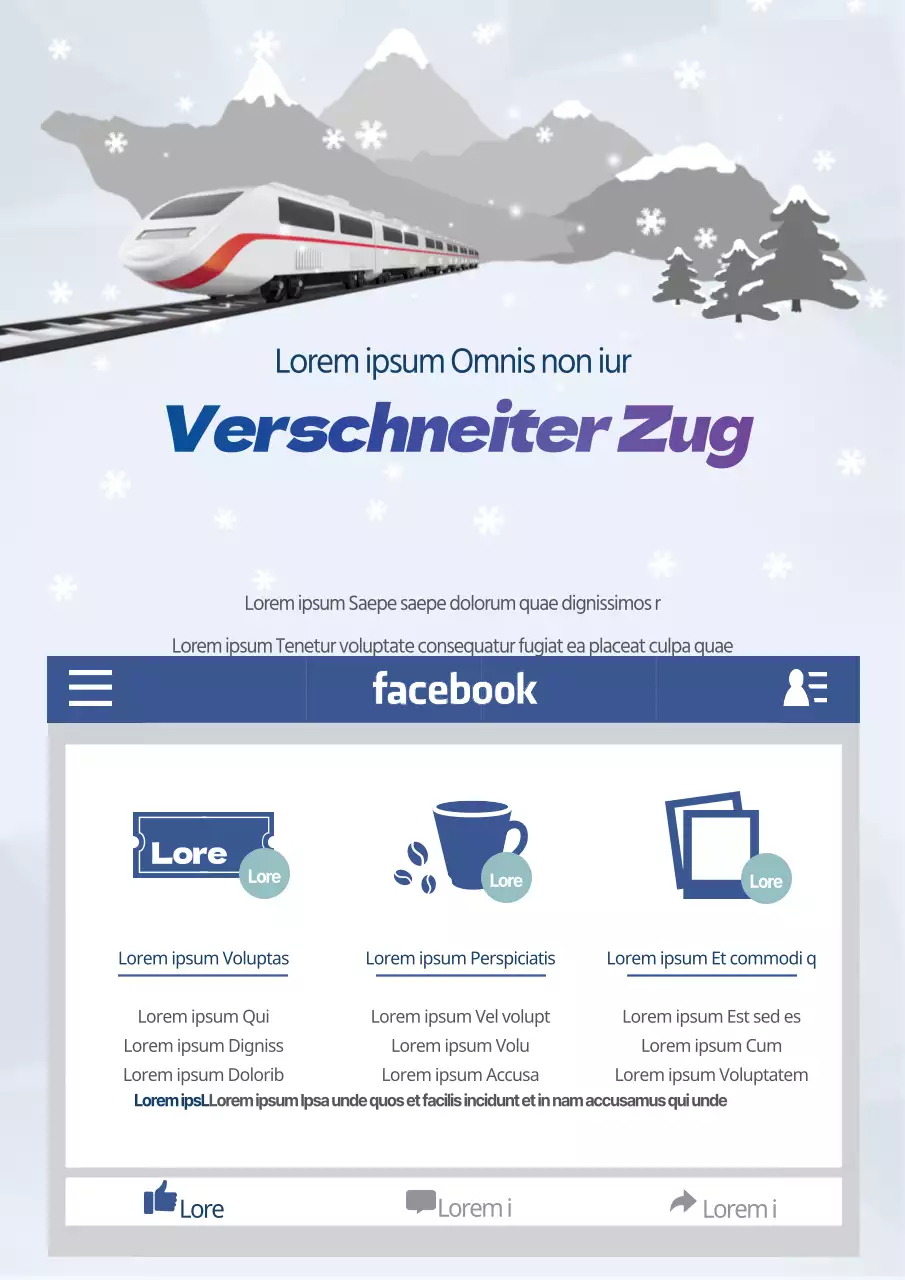 Verschneiter Zug