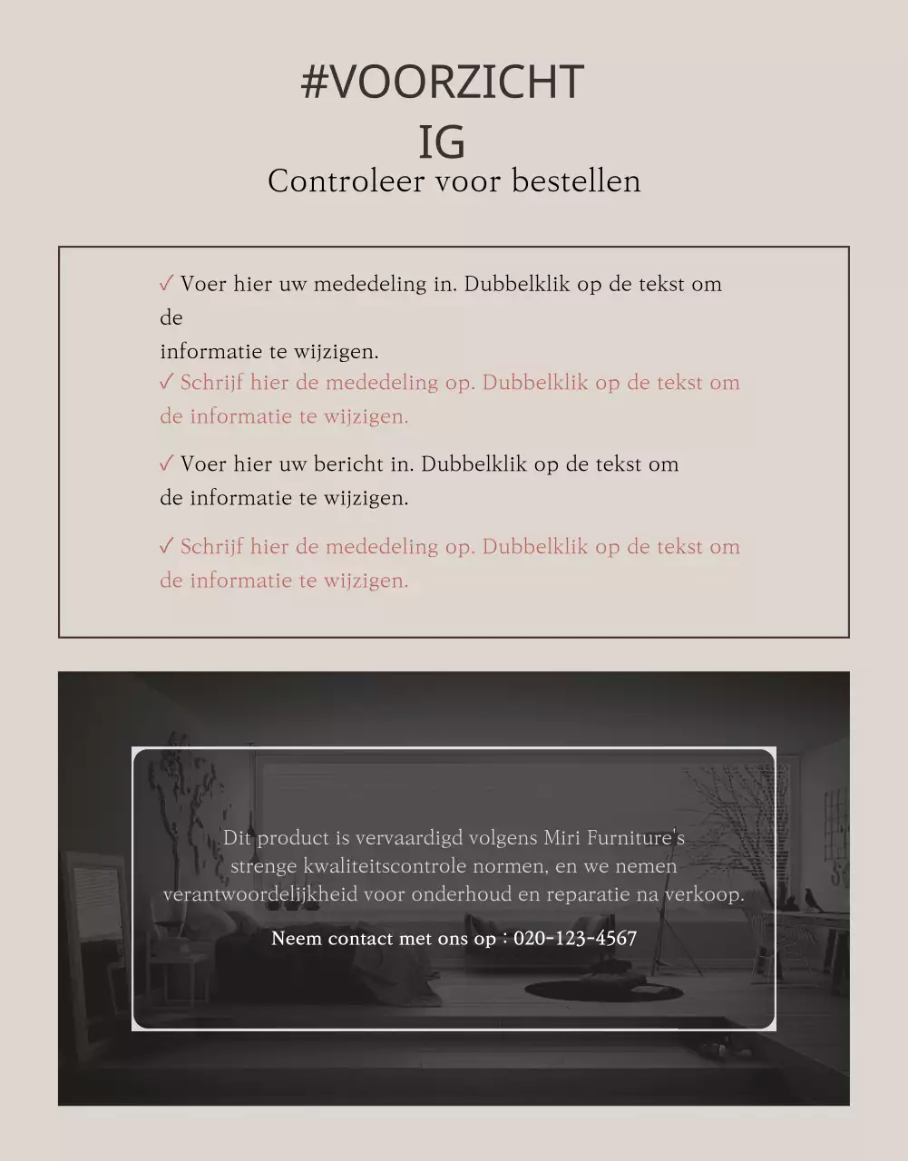 Modern meubilair in warme bruintinten event details