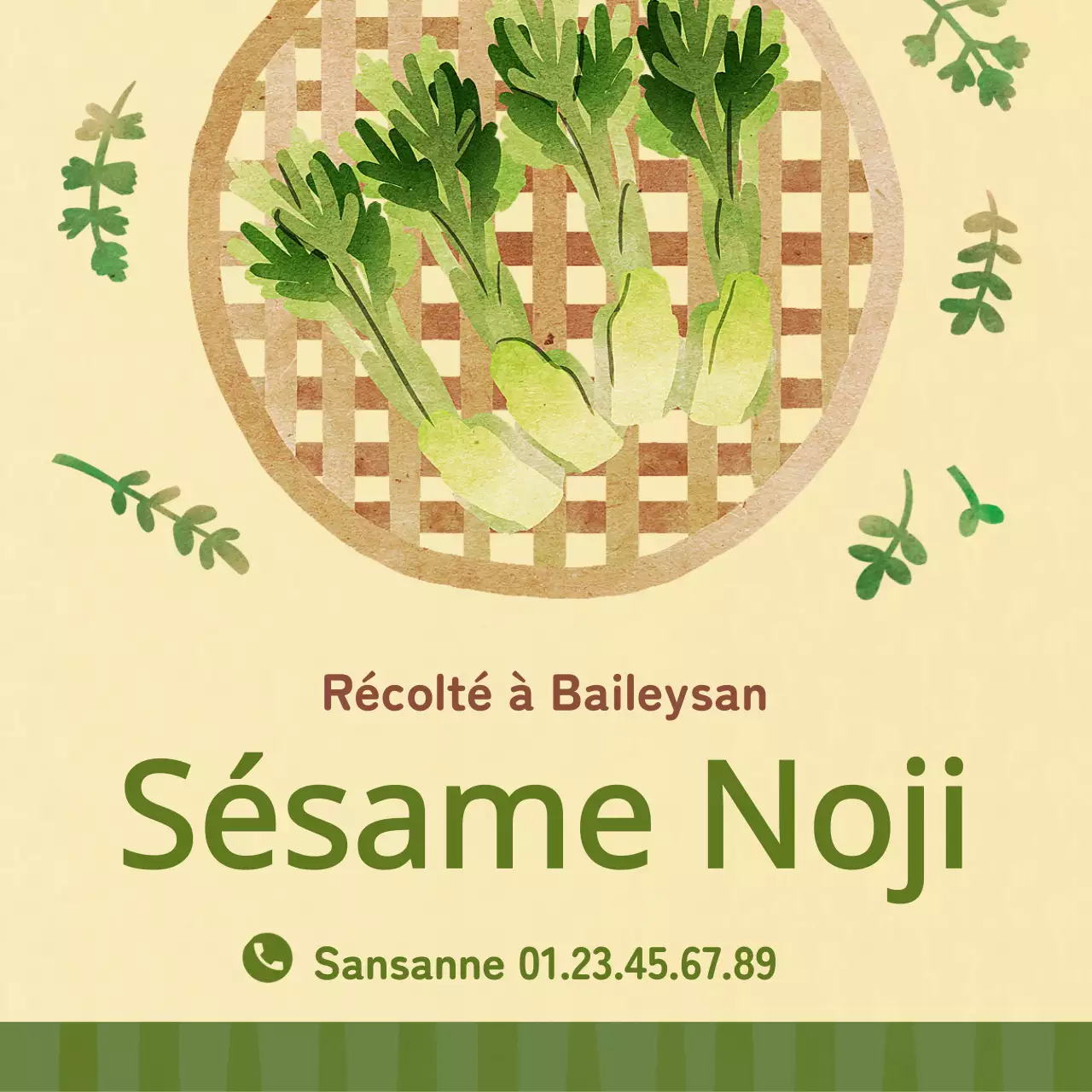 Illustration aquarelle olive et beige pour un thème de vente de châles