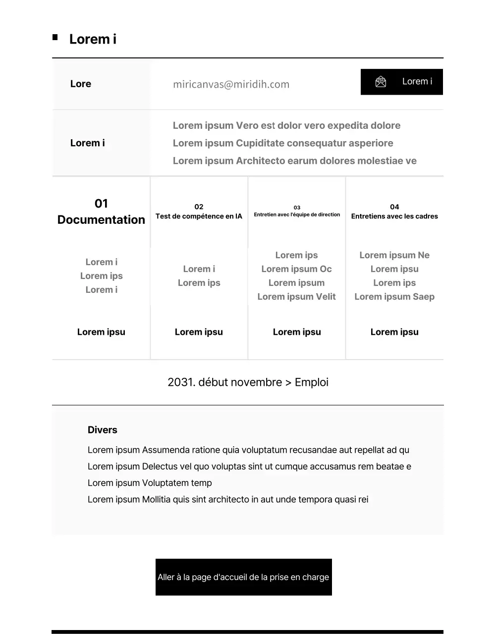 Conception simple en noir et blanc d'une offre d'emploi dans un café d'étude