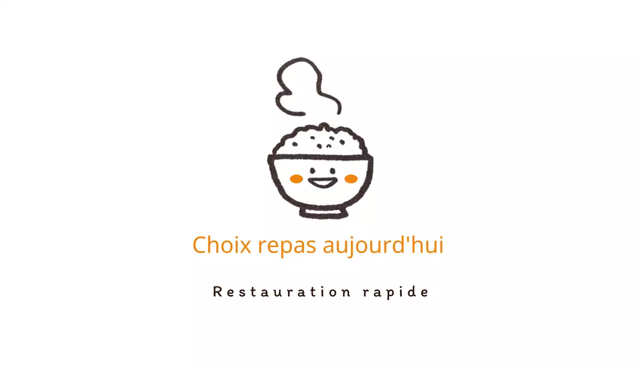 Cartes de visite d'un snack mignon