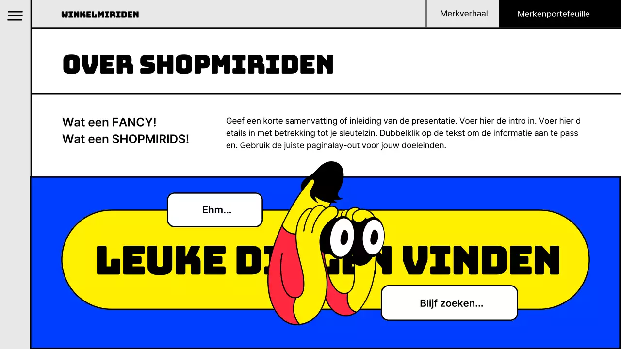 Pop illustratie concept merk portfolio in fluorescerende kleuren