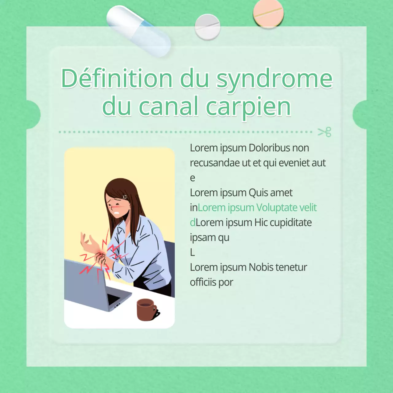 Concept de sacoche hospitalière multicolore