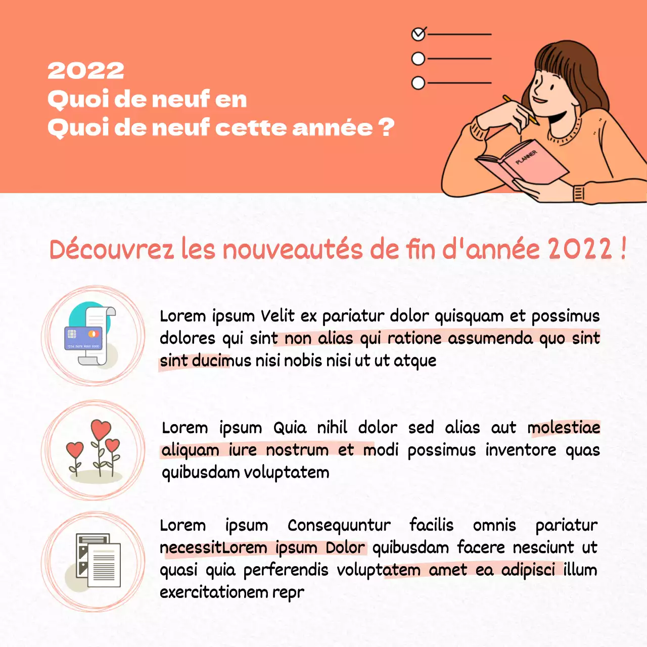 Préparer la nouvelle fin d'année avec un concept clair et illustré
