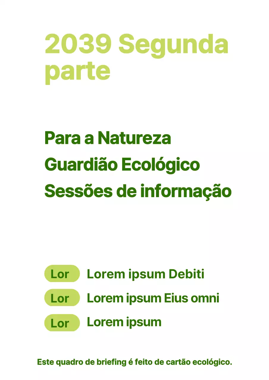 Ícone simples da natureza estilo combinação em verde e chartreuse Acerca do briefing sobre a gestão ecológica