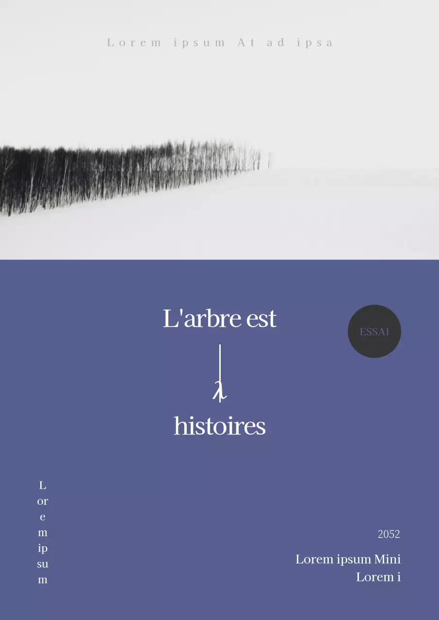 Essai personnel simple en blanc et bleu