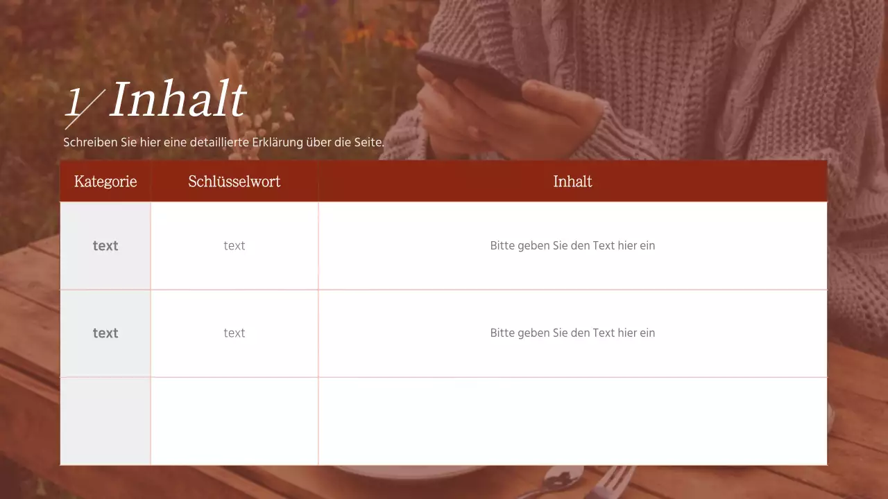 Foto-Layout in Burgunderrot