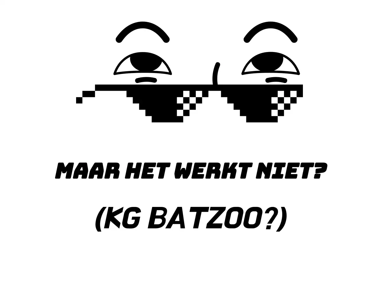 Zwarte stippenbril schoolgroep t-shirt