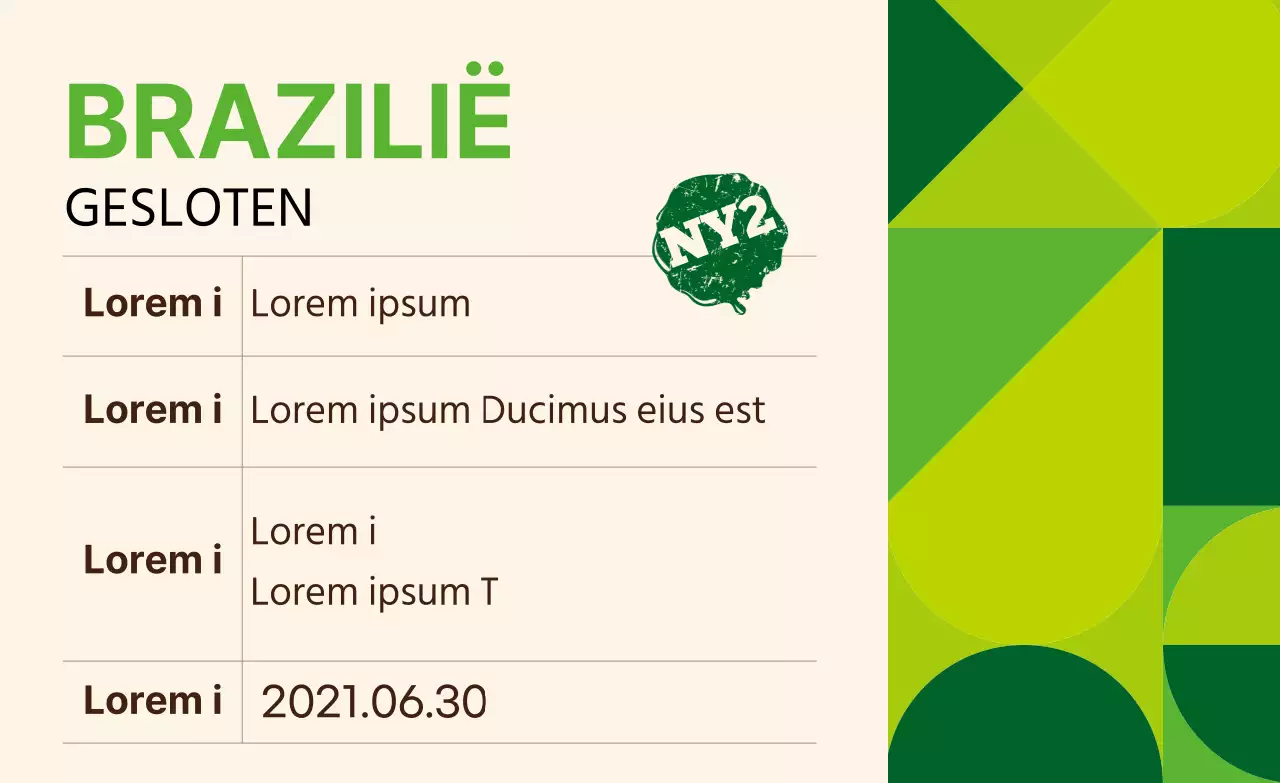 Kleurrijk Koffiebonenetiket Brazilië