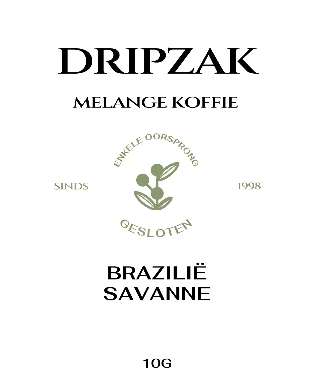 Etui met koffielogo in beige