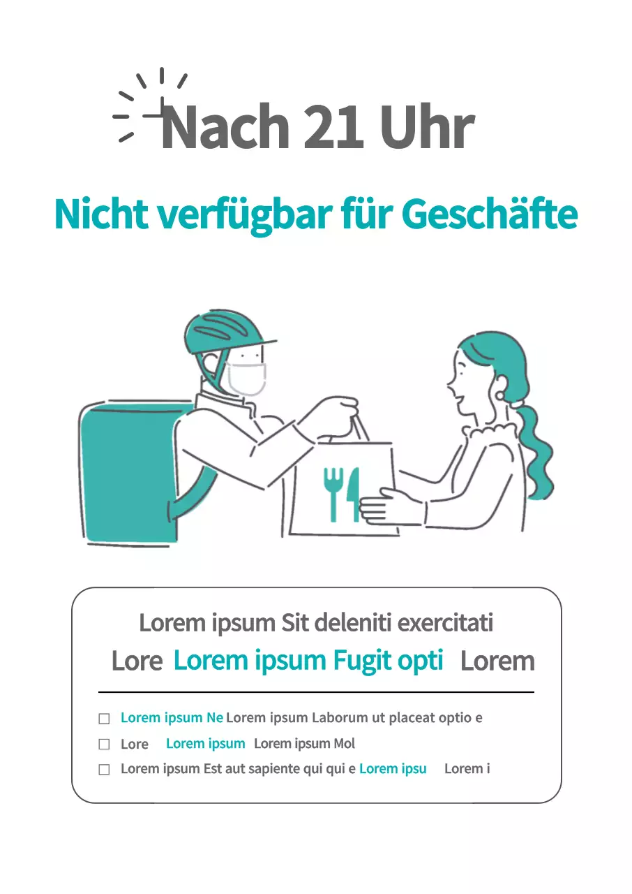 Weißes Corona zum Mitnehmen