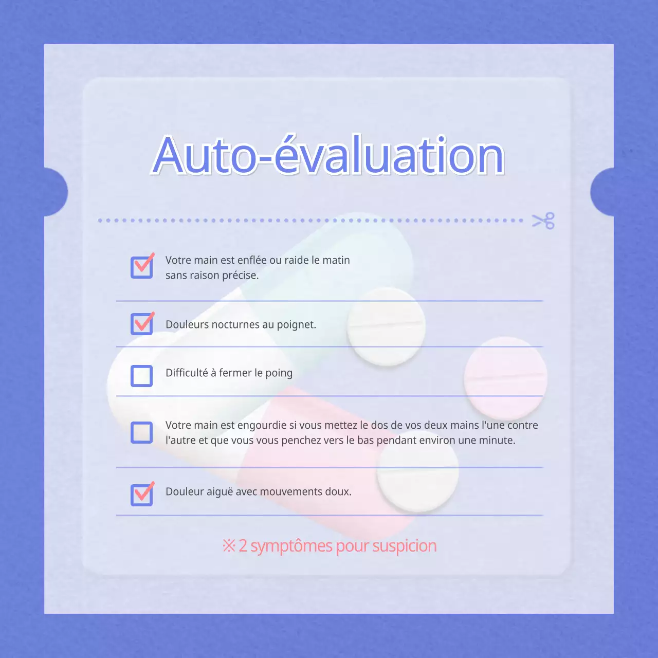 Concept de sacoche hospitalière multicolore